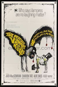 6j253 FEARLESS VAMPIRE KILLERS 1sh '67 Roman Polanski, Pardon Me, But Your Teeth Are In My Neck!