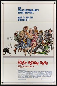 6k806 SOGGY BOTTOM USA style B 1sh '81 Ben Johnson, wacky artwork of cast!