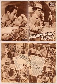 6m203 ROYAL AFRICAN RIFLES German program '53 many images of Louis Hayward & pretty Veronica Hurst!