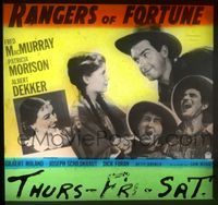 6m094 RANGERS OF FORTUNE glass slide '40 cowboy Fred MacMurray, Patricia Morison, Albert Dekker