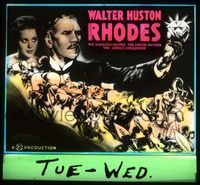 6m095 RHODES OF AFRICA glass slide '36 Walter Huston as the diamond master, the empire builder!