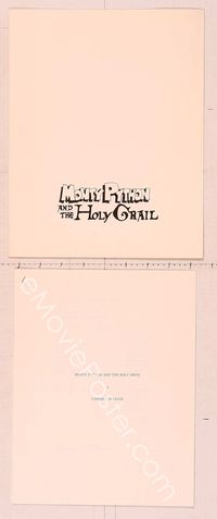 6m137 MONTY PYTHON & THE HOLY GRAIL presskit '75 Terry Gilliam, John Cleese, art of Trojan bunny!