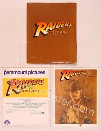 6m144 RAIDERS OF THE LOST ARK presskit '81 great art of adventurer Harrison Ford by Richard Amsel!