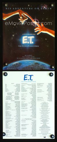 6r097 E.T. THE EXTRA TERRESTRIAL promo brochure '82 Steven Spielberg classic, John Alvin art!