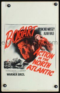 6r116 ACTION IN THE NORTH ATLANTIC WC '43 great close up of Humphrey Bogart + sexy Julie Bishop!