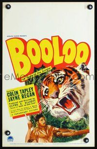 6r127 BOOLOO WC '38 A Saga of the Jungle, great image of Colin Tapley hunting Malayan white tiger!