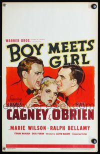 6r128 BOY MEETS GIRL WC '38 art of Hollywood screenwriters James Cagney & Pat O'Brien!