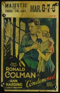 6r139 CONDEMNED WC '29 Devil's Island convict Ronald Colman loves warden's wife Ann Harding!