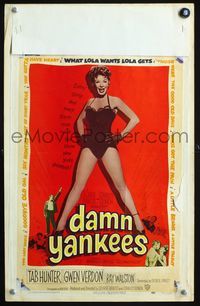 6r144 DAMN YANKEES WC '58 baseball, sexy full-length barely-dressed Gwen Verdon!