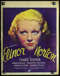 6r146 ELINOR NORTON WC '34 wonderful close headshot of pretty Claire Trevor torn between 2 lovers!