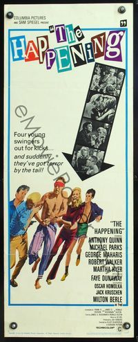 6v462 HAPPENING insert '67 Anthony Quinn kidnapped by swingers, 1st Faye Dunaway!