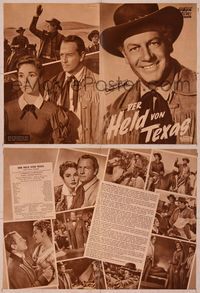 6w177 FIRST TEXAN German program '56 many images of cowboy Joel McCrea, plus sexy Felicia Farr!