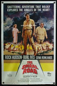 6y810 SPIRAL ROAD 1sh '62 Rock Hudson, Burl Ives, Gena Rowlands!