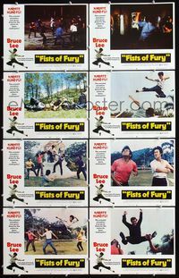 7a171 FISTS OF FURY  8 LCs '73 Bruce Lee gives you the biggest kick of your life, kung fu images!