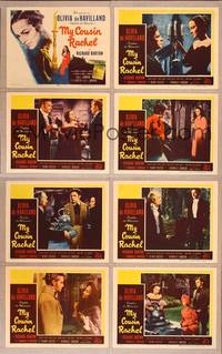 7a417 MY COUSIN RACHEL 8 LCs '53 pretty Olivia de Havilland, Richard Burton!