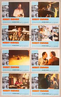 7a429 NIGHT MOVES 8 LCs '75 Gene Hackman, Susan Clark, James Woods!