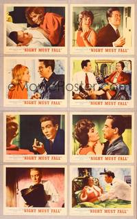 7a430 NIGHT MUST FALL  8 LCs '64 lusty brawling Albert Finney of Tom Jones goes psycho!