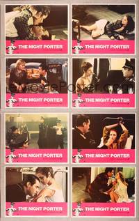 7a437 NIGHT PORTER 8 LCs '74 Il Portiere di notte, Dirk Bogarde, sexy topless Charlotte Rampling!