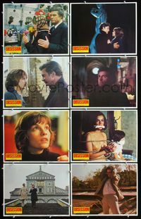 7a454 OBSESSION  8 LCs '76 Brian De Palma, Paul Schrader, Genevieve Bujold, Cliff Robertson!