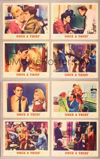 7a467 ONCE A THIEF  8 LCs '65 super sexy Ann-Margret, Alain Delon, Van Heflin, Jack Palance!