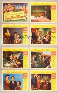 7a573 THERE'S ALWAYS TOMORROW  8 LCs '56 Fred MacMurray torn between Barbara Stanwyck & Joan Bennett