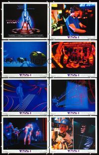 7a611 TRON 8 LCs '82 Walt Disney sci-fi, Jeff Bridges in a computer, cool special effects!