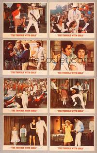 7a614 TROUBLE WITH GIRLS 8 LCs '69 Elvis Presley, Marlyn Mason, Sheree North!