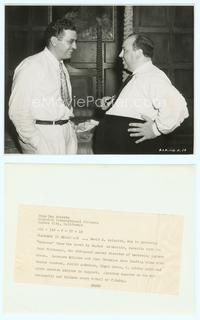 7b581 REBECCA 7.75x9.75 still '40 director Alfred Hitchcock talking to David O. Selznick!