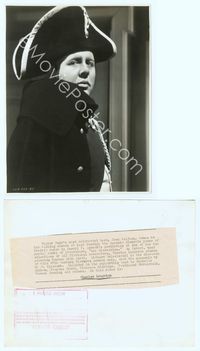 7b448 LES MISERABLES 7.5x9.75 still '35 close up of Charles Laughton as Inspector Jalvert!