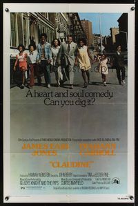 7e161 CLAUDINE 1sh '74 sweet-talking James Earl Jones romances Diahann Carroll, can you dig it?