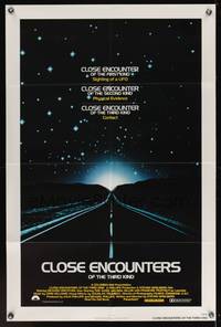 7e165 CLOSE ENCOUNTERS OF THE THIRD KIND 1sh '77 Steven Spielberg sci-fi classic!