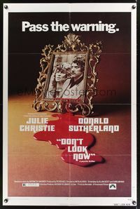 7e212 DON'T LOOK NOW 1sh '73 Nicolas Roeg directed, Julie Christie, Donald Sutherland