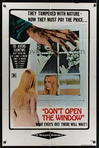 7e214 DON'T OPEN THE WINDOW 1sh '74 to avoid fainting, keep repeating, it's only a movie!