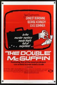 7e215 DOUBLE McGUFFIN 1sh '79 Ernest Borgnine, George Kennedy, really cool Saul Bass artwork!