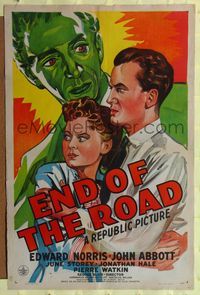 7e232 END OF THE ROAD 1sh '44 George Blair directed, Edward Norris, John Abbott & June Storey!