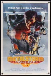 7e575 METALSTORM 1sh '83 Charles Band 3-D sci-fi, high noon at the end of the Universe!