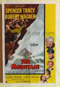 7e601 MOUNTAIN 1sh '56 mountain climber Spencer Tracy, Robert Wagner, Claire Trevor!