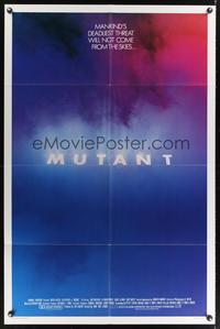 7e611 MUTANT style A teaser 1sh '84 Wings Hauser, Bo Hopkins, mankind's deadliest threat!