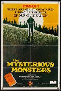 7e631 MYSTERIOUS MONSTERS 1sh '75 proof that Bigfoot & the Loch Ness Monster exist!