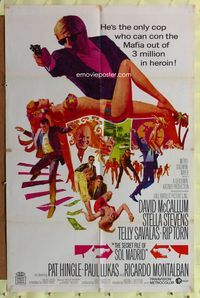 7e824 SOL MADRID 1sh '68 David McCallum, sexy Stella Stevens, Telly Savalas, heroin bust!