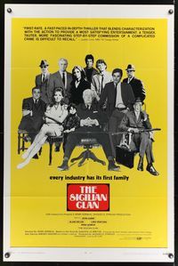 7e805 SICILIAN CLAN 1sh '70 Verneuil's Les Clan des Siciliens, Jean Gabin, Alain Delon!