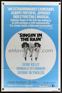 7e812 SINGIN' IN THE RAIN 1sh R75 Gene Kelly, Donald O'Connor, Debbie Reynolds, classic musical!