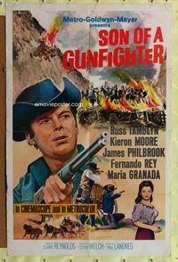 7e825 SON OF A GUNFIGHTER 1sh '66 Russ Tamblyn as Johnny Ketchum, Kieron Moore, western art!