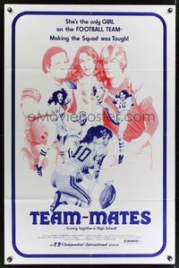 7e873 TEAM-MATES 1sh '78 sexy artwork of female football player Karen Corrado!