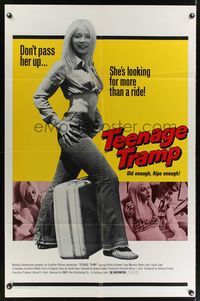 7e875 TEENAGE TRAMP 1sh '73 Alisha Fontaine, Tony Massina, old enough, ripe enough!