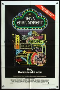 7e882 THAT'S ENTERTAINMENT 1sh '74 classic MGM Hollywood scenes, it's a celebration!