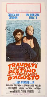 7g491 SWEPT AWAY Italian locandina '78 Giancarlo Giannini, Mariangela Melato, Lina Wertmuller