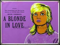 7h084 LOVES OF A BLONDE British quad '65 Czech, Milos Forman's Lasky Jedne Plavovlasky!