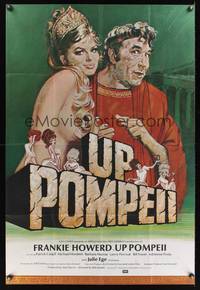 7h117 UP POMPEII English 1sh '71 art of Frankie Howerd & sexy Julie Ege by Arnaldo Putzu!