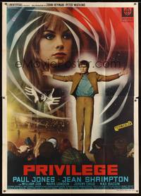 7h200 PRIVILEGE Italian 2p '67 Jean Shrimpton, a shocking movie of a pop singer who makes it big!